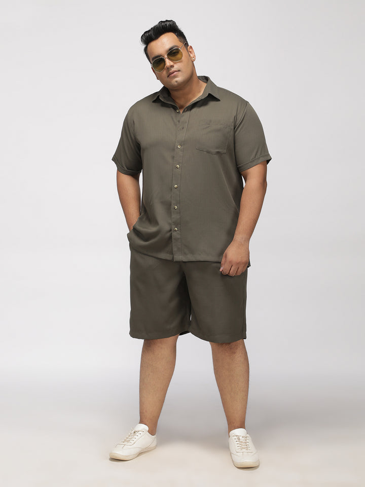 Plus size Lounge co-ord set Half Sleeve Shirt For Men | XL-7XL