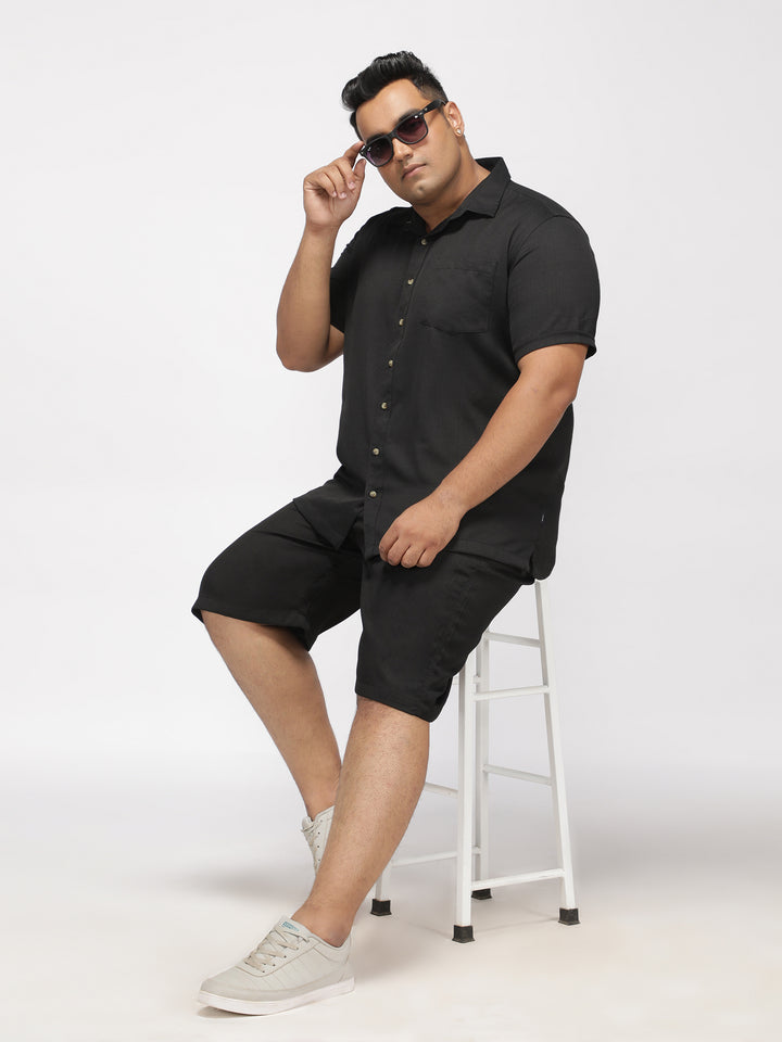 Plus size Lounge co-ord set Half Sleeve Shirt For Men | XL-7XL