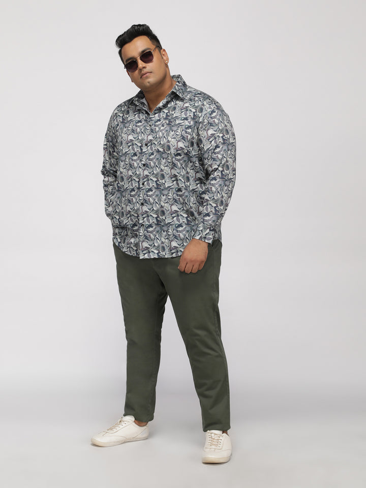 PLUS SIZE PRINTED GIZA SATIN PARTY SHIRT FOR MEN | XL-7XL