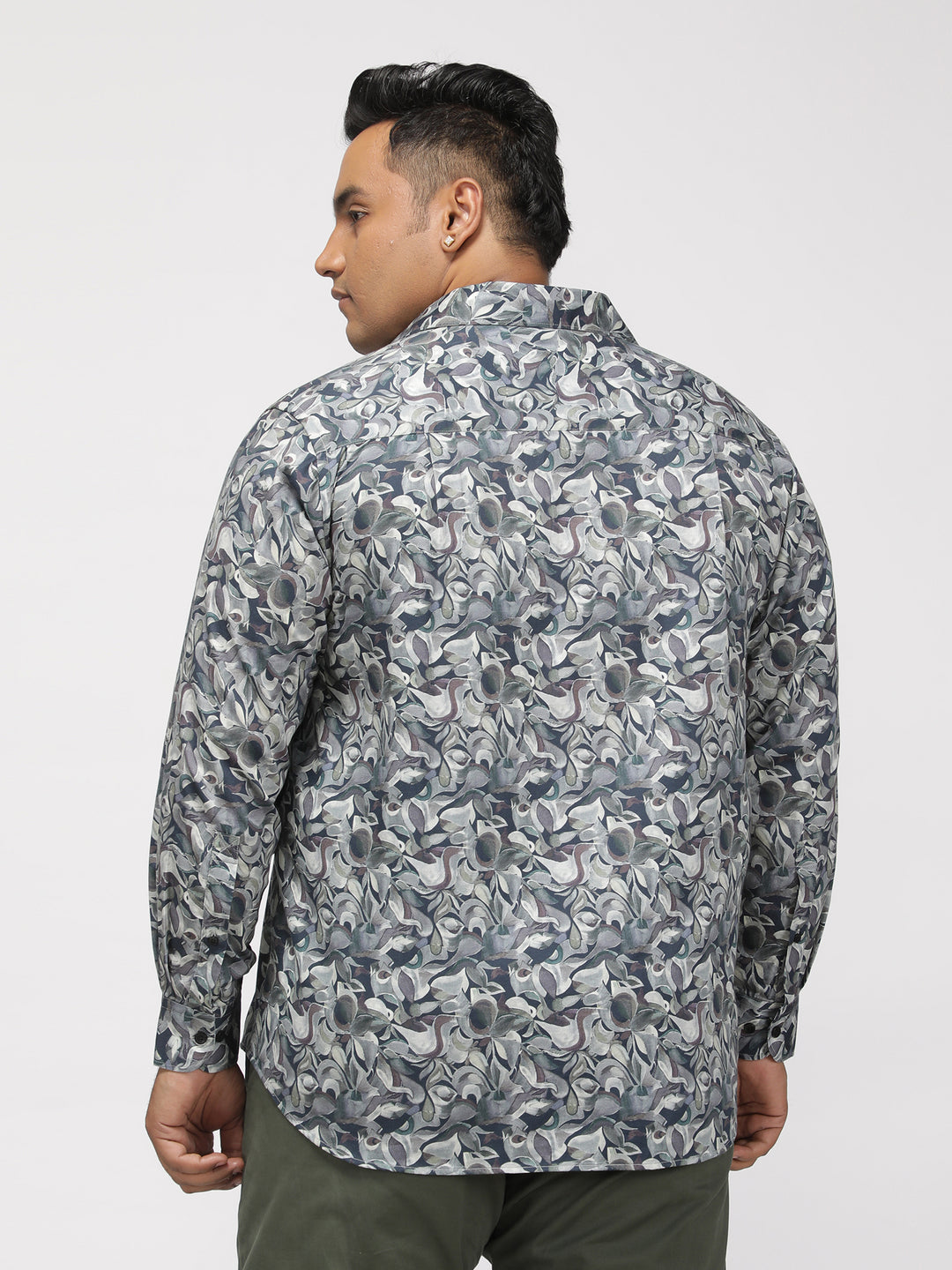 PLUS SIZE PRINTED GIZA SATIN PARTY SHIRT FOR MEN | XL-7XL