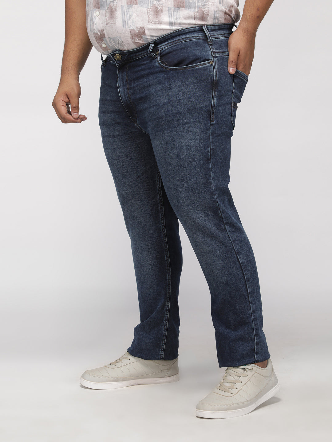 PLUS SIZE ZACH FIT VINTAGE WASH STRETCH JEANS FOR MEN | XL-7XL