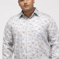PLUS SIZE PRINTED GIZA SATIN PARTY SHIRT FOR MEN | XL-7XL