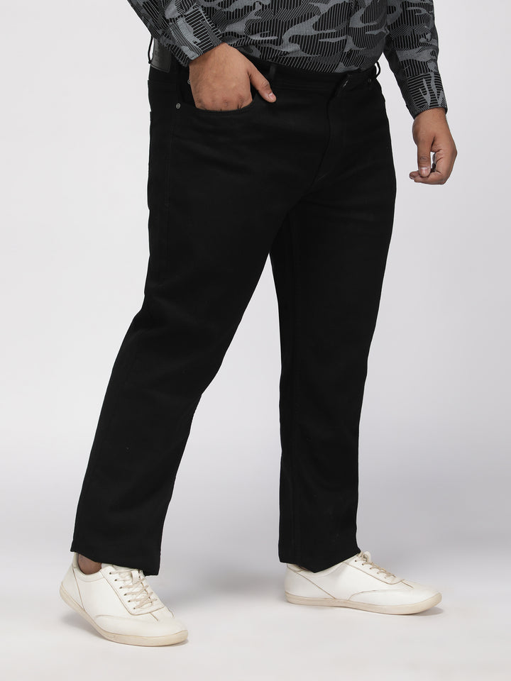 PLUS SIZE MEN’S STRETCHABLE KEVIN FIT JEANS – SOLID BLACK | XL-7XL