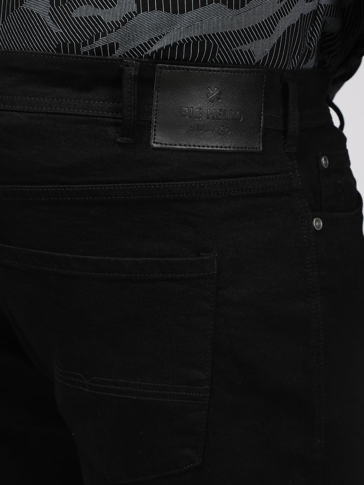 PLUS SIZE MEN’S STRETCHABLE KEVIN FIT JEANS – SOLID BLACK | XL-7XL