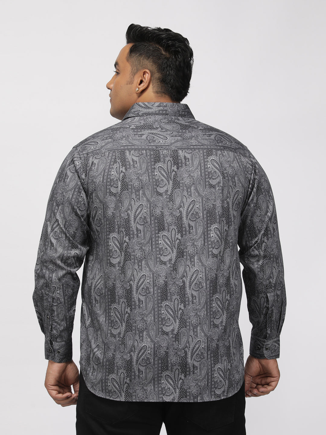 PLUS SIZE PRINTED GIZA SATIN PARTY SHIRT FOR MEN | XL-7XL
