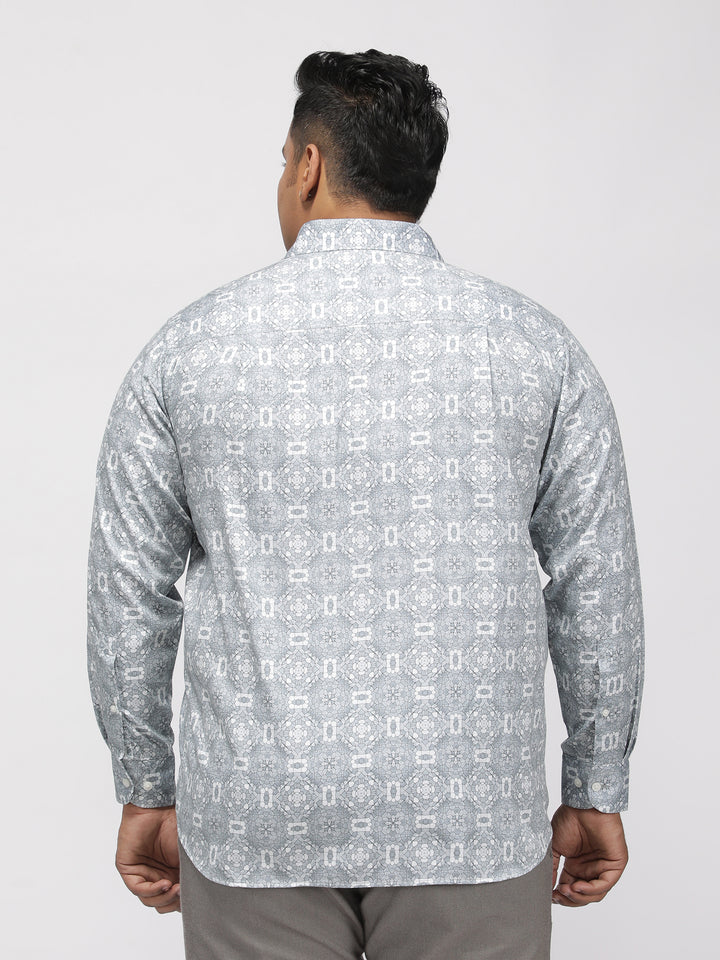 BIG HELLO | PLUS SIZE PRINTED GIZA SATIN PARTY SHIRT FOR MEN | XL-7XL
