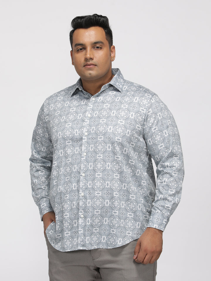 BIG HELLO | PLUS SIZE PRINTED GIZA SATIN PARTY SHIRT FOR MEN | XL-7XL