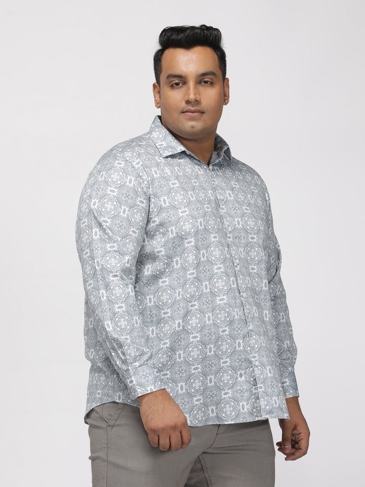 BIG HELLO | PLUS SIZE PRINTED GIZA SATIN PARTY SHIRT FOR MEN | XL-7XL