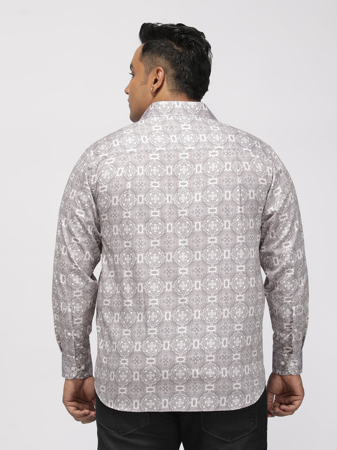 PLUS SIZE PRINTED GIZA SATIN PARTY SHIRT FOR MEN | XL-7XL