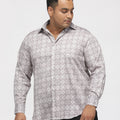 PLUS SIZE PRINTED GIZA SATIN PARTY SHIRT FOR MEN | XL-7XL