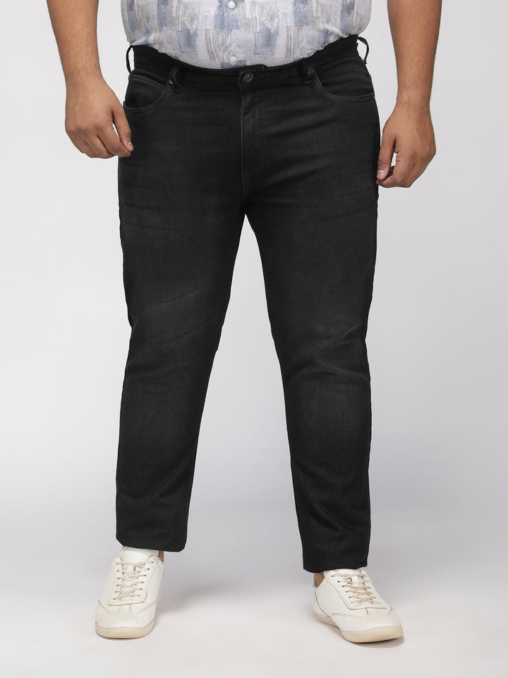 PLUS SIZE ZACH FIT BLACK STRETCH JEANS FOR MEN | XL-7XL