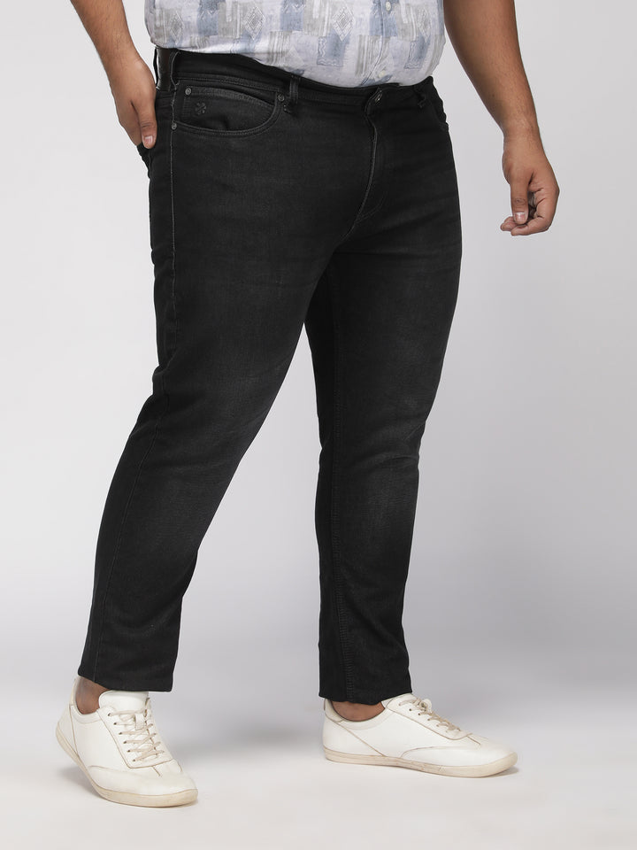 PLUS SIZE ZACH FIT BLACK STRETCH JEANS FOR MEN | XL-7XL