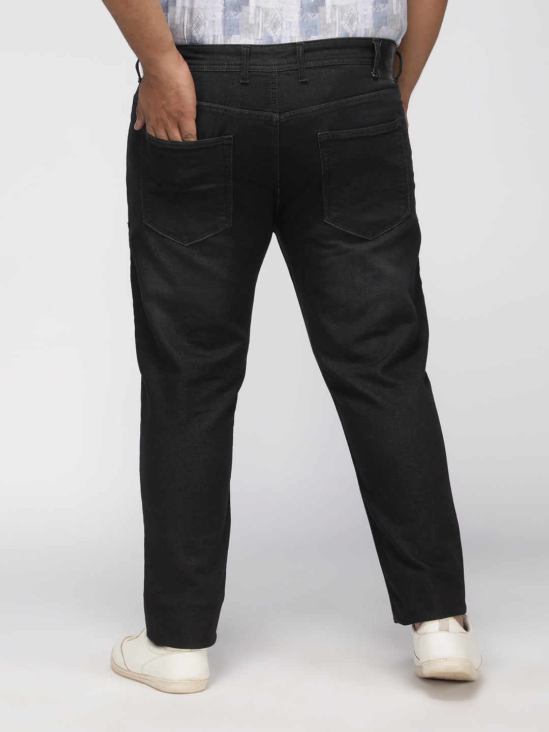 PLUS SIZE ZACH FIT BLACK STRETCH JEANS FOR MEN | XL-7XL