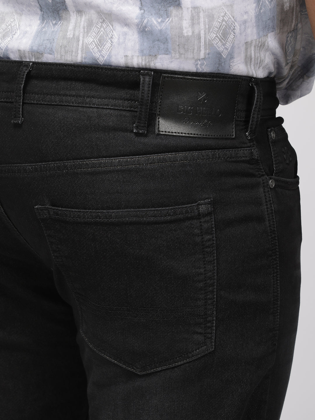 PLUS SIZE ZACH FIT BLACK STRETCH JEANS FOR MEN | XL-7XL