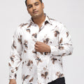 PLUS SIZE PRINTED GIZA SATIN PARTY SHIRT FOR MEN | XL-7XL