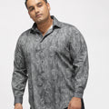 PLUS SIZE PRINTED GIZA SATIN PARTY SHIRT FOR MEN | XL-7XL