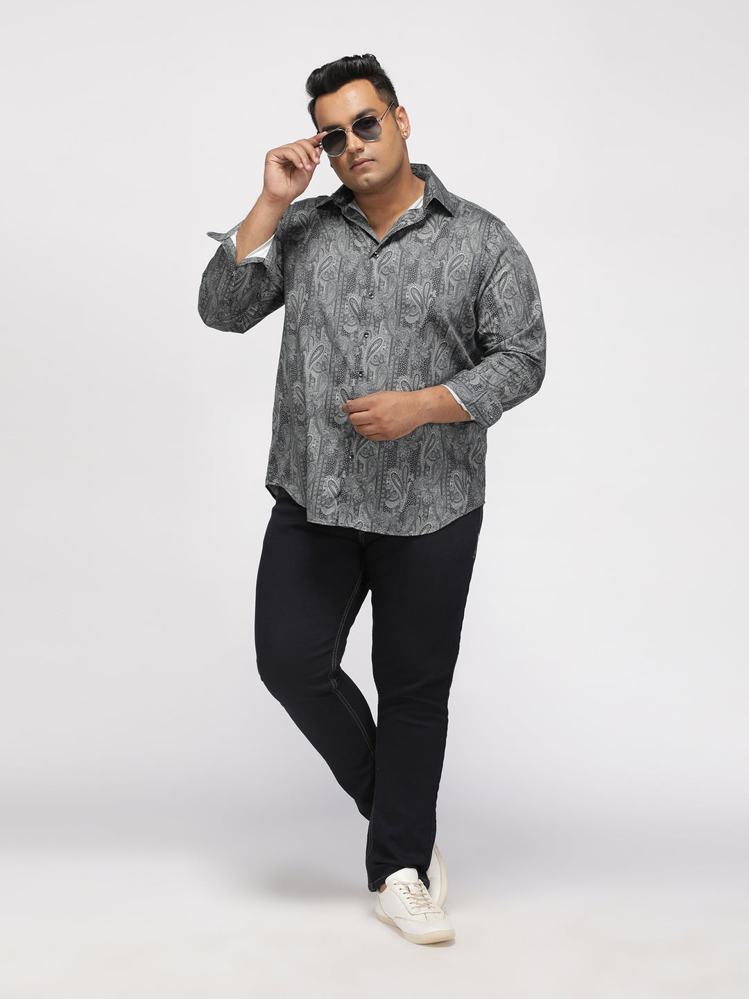 PLUS SIZE ZACH FIT  DIP WASH KNIT STRETCH JEANS FOR MEN | XL-7XL