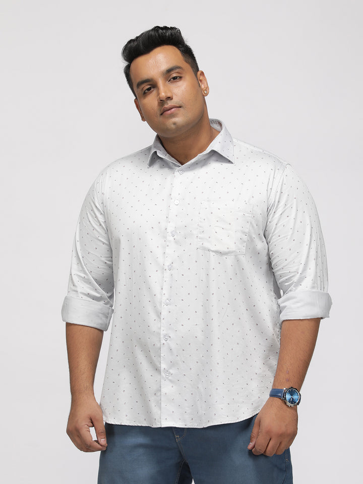 PLUS SIZE PRINTED GIZA SATIN PARTY SHIRT FOR MEN | XL-7XL