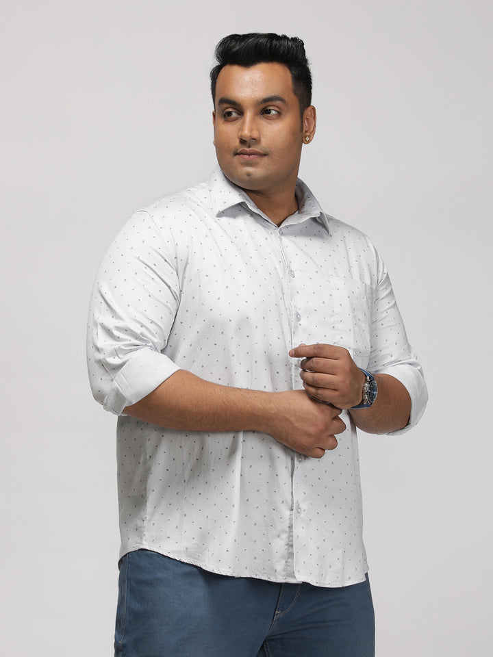 PLUS SIZE PRINTED GIZA SATIN PARTY SHIRT FOR MEN | XL-7XL