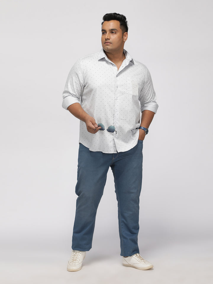 PLUS SIZE PRINTED GIZA SATIN PARTY SHIRT FOR MEN | XL-7XL