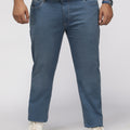 PLUS SIZE MEN’S STRETCHABLE KEVIN FIT JEANS – VINTAGE MEDIUM BLUE WASH. | XL-7XL