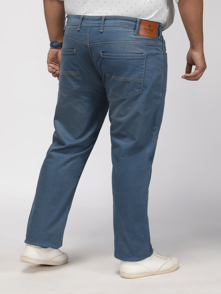 PLUS SIZE MEN’S STRETCHABLE KEVIN FIT JEANS – VINTAGE MEDIUM BLUE WASH. | XL-7XL