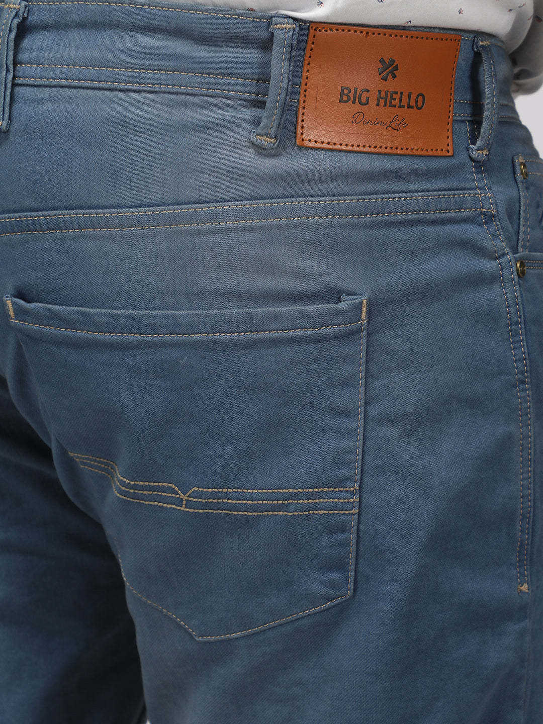 PLUS SIZE MEN’S STRETCHABLE KEVIN FIT JEANS – VINTAGE MEDIUM BLUE WASH. | XL-7XL