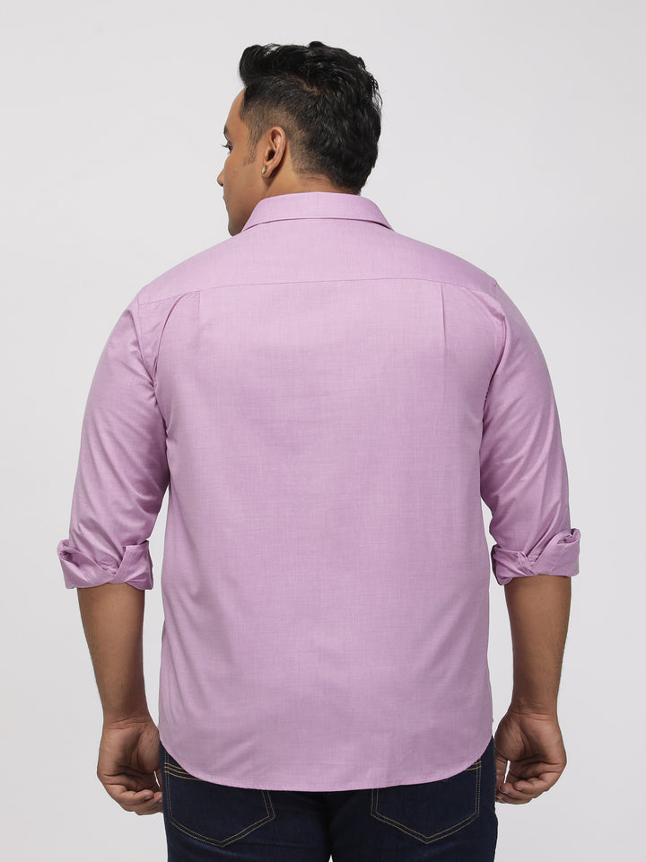 PLUS SIZE SOLID STRUCTURE EASY PRESS SMART CASUAL SHIRT FOR MEN | XL-7XL