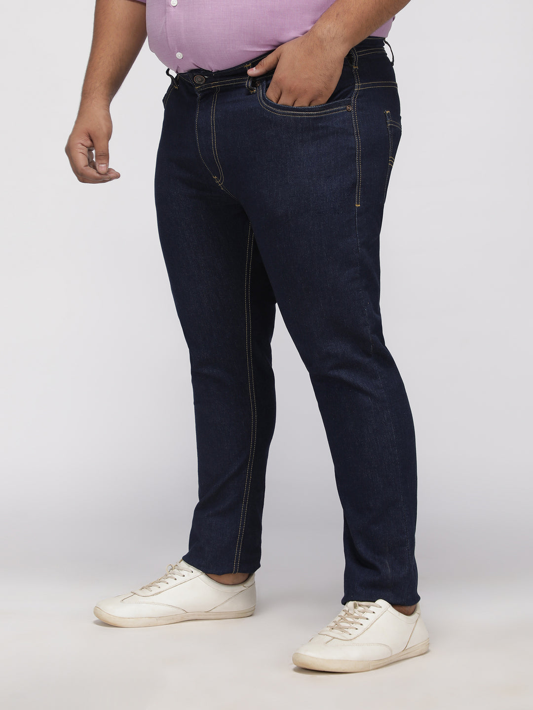 PLUS SIZE KEVIN FIT RAW DENIM STRETCH JEANS FOR MEN | XL-7XL