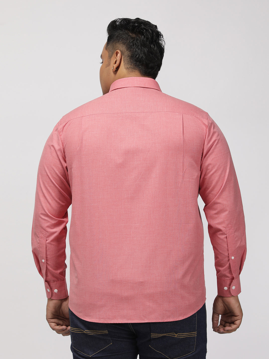 PLUS SIZE SOLID STRUCTURE EASY PRESS SMART CASUAL SHIRT FOR MEN | XL-7XL