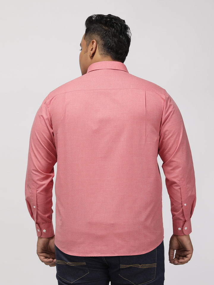 PLUS SIZE SOLID STRUCTURE EASY PRESS SMART CASUAL SHIRT FOR MEN | XL-7XL