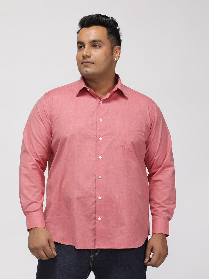 PLUS SIZE SOLID STRUCTURE EASY PRESS SMART CASUAL SHIRT FOR MEN | XL-7XL