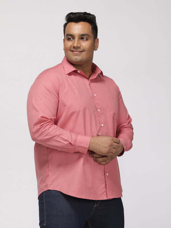 PLUS SIZE SOLID STRUCTURE EASY PRESS SMART CASUAL SHIRT FOR MEN | XL-7XL