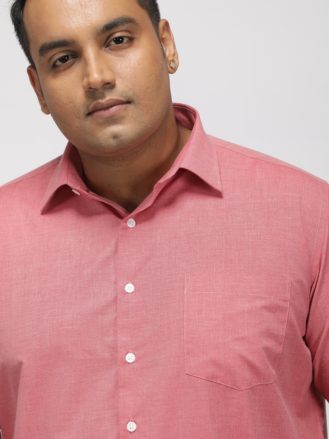 PLUS SIZE SOLID STRUCTURE EASY PRESS SMART CASUAL SHIRT FOR MEN | XL-7XL