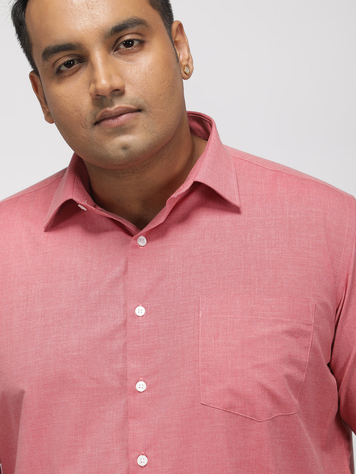 PLUS SIZE SOLID STRUCTURE EASY PRESS SMART CASUAL SHIRT FOR MEN | XL-7XL