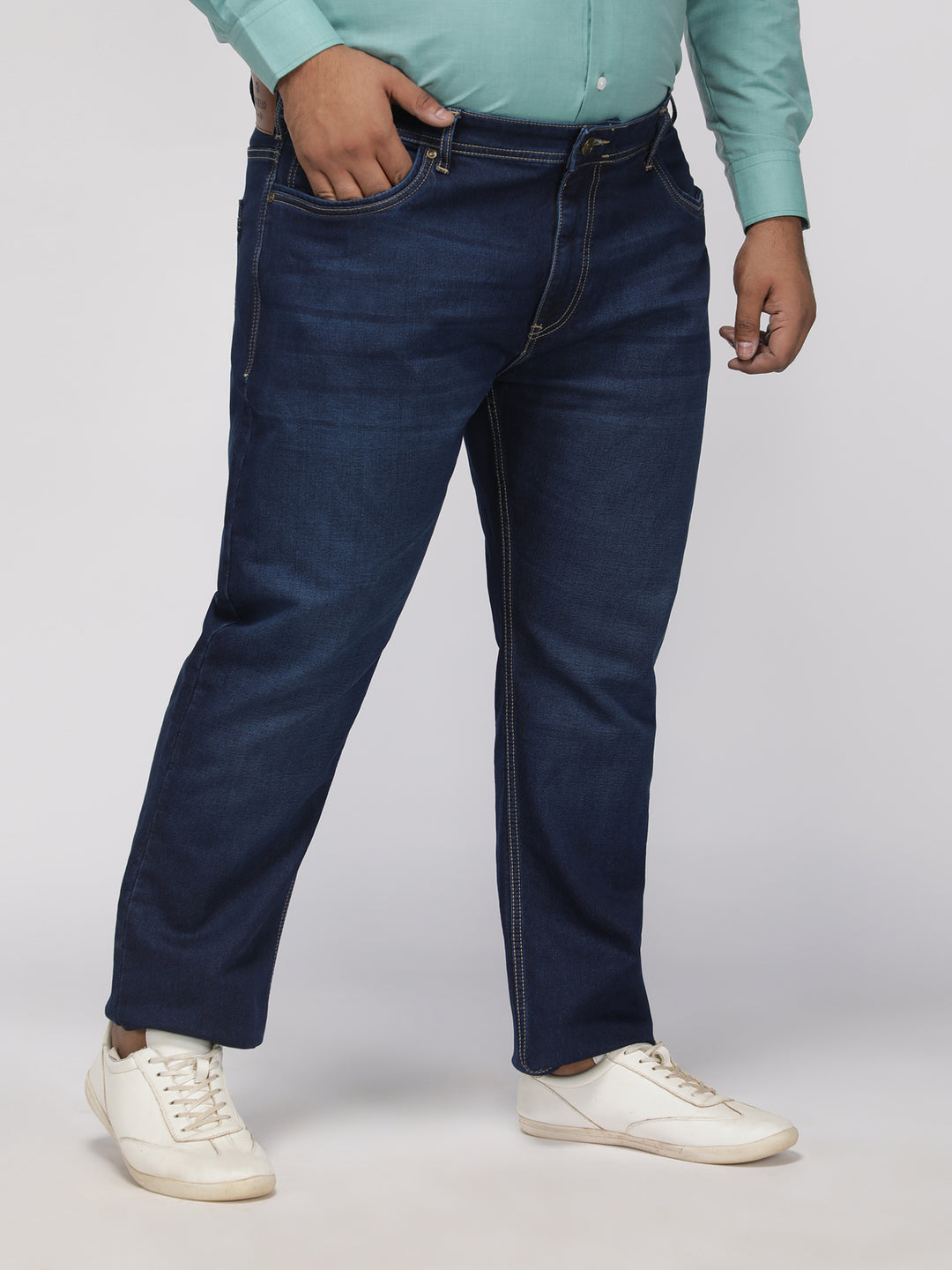 PLUS SIZE MEN’S STRETCHABLE TAPERED FIT JEANS – DARK WASH | XL-7XL