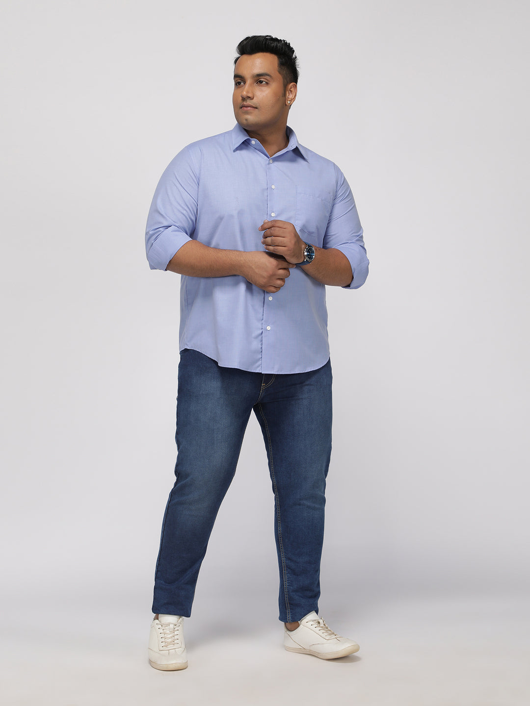 PLUS SIZE KEVIN FIT DEEP INDIGO WASH STRETCH JEANS FOR MEN | XL-7XL