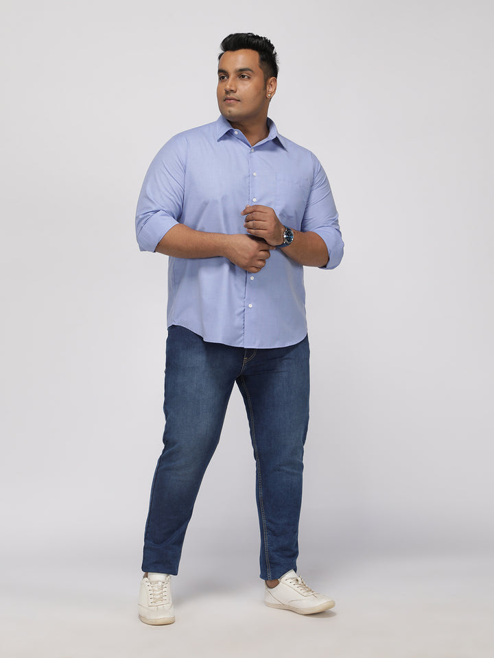 PLUS SIZE KEVIN FIT DEEP INDIGO WASH STRETCH JEANS FOR MEN | XL-7XL