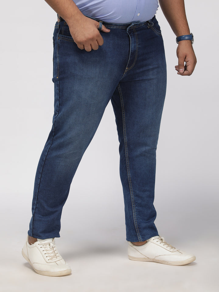 PLUS SIZE KEVIN FIT DEEP INDIGO WASH STRETCH JEANS FOR MEN | XL-7XL