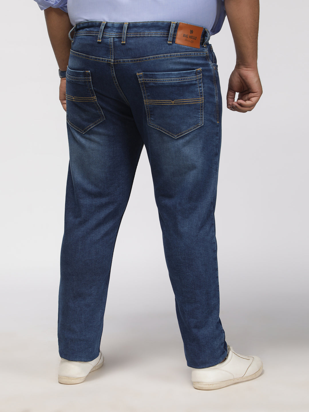 PLUS SIZE KEVIN FIT DEEP INDIGO WASH STRETCH JEANS FOR MEN | XL-7XL