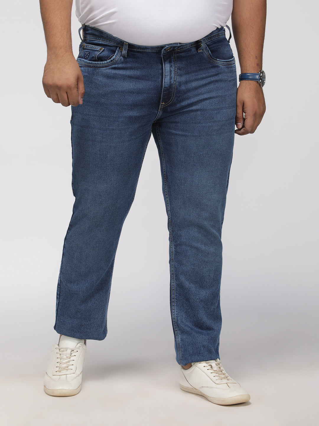 PLUS SIZE MEN’S STRETCHABLE KEVIN FIT JEANS – DARK CLOUD BLUE WASH | XL-7XL