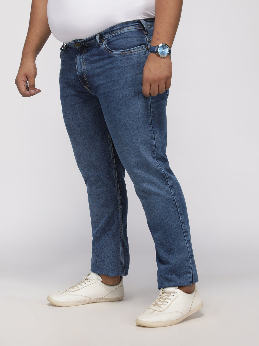 PLUS SIZE MEN’S STRETCHABLE KEVIN FIT JEANS – DARK CLOUD BLUE WASH | XL-7XL