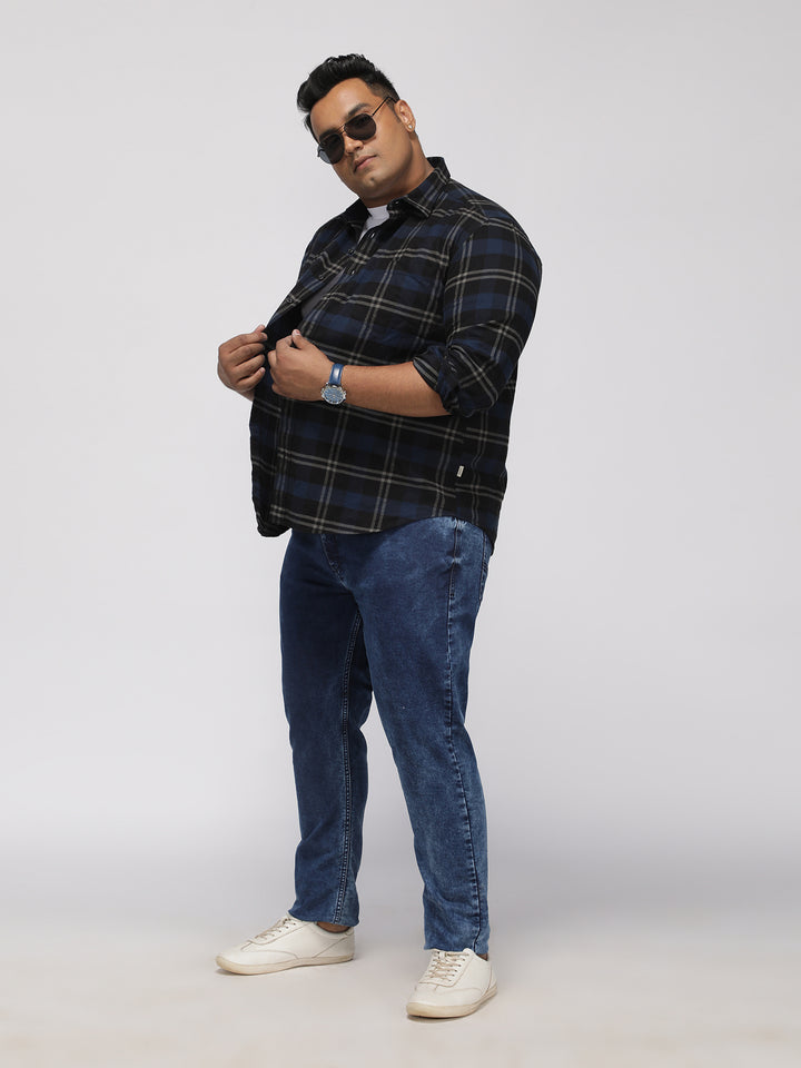 PLUS SIZE MEN’S STRETCHABLE KEVIN FIT JEANS – TRUE BLUE FROST WASH | XL-7XL