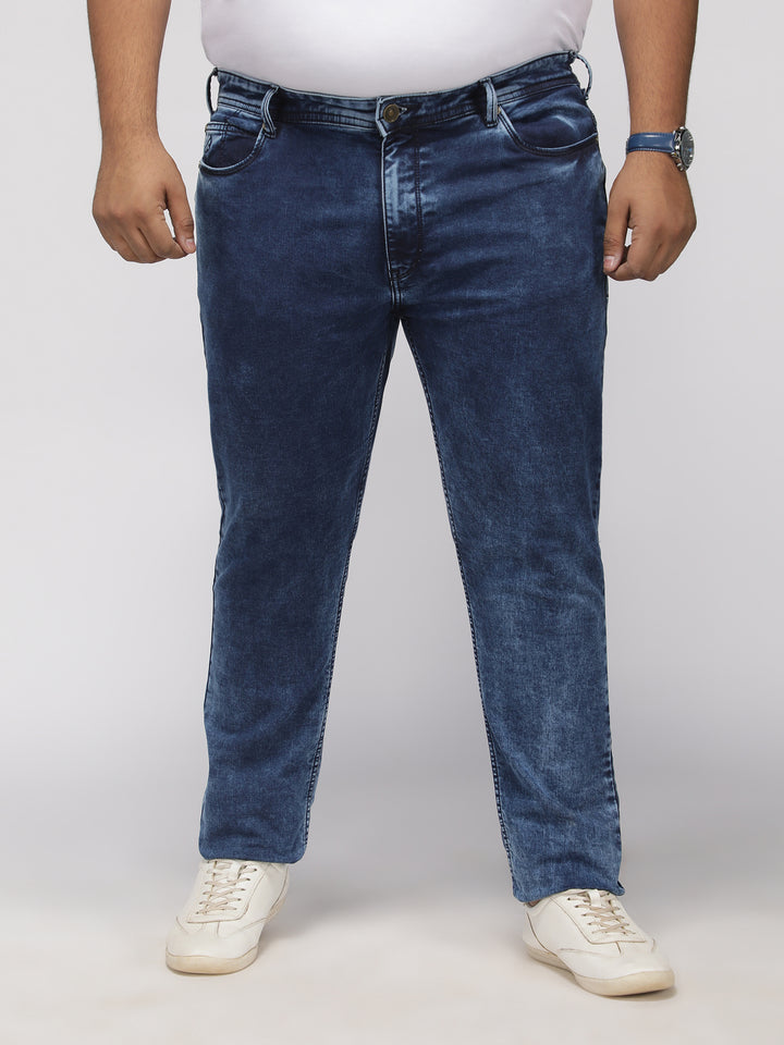 PLUS SIZE MEN’S STRETCHABLE KEVIN FIT JEANS – TRUE BLUE FROST WASH | XL-7XL