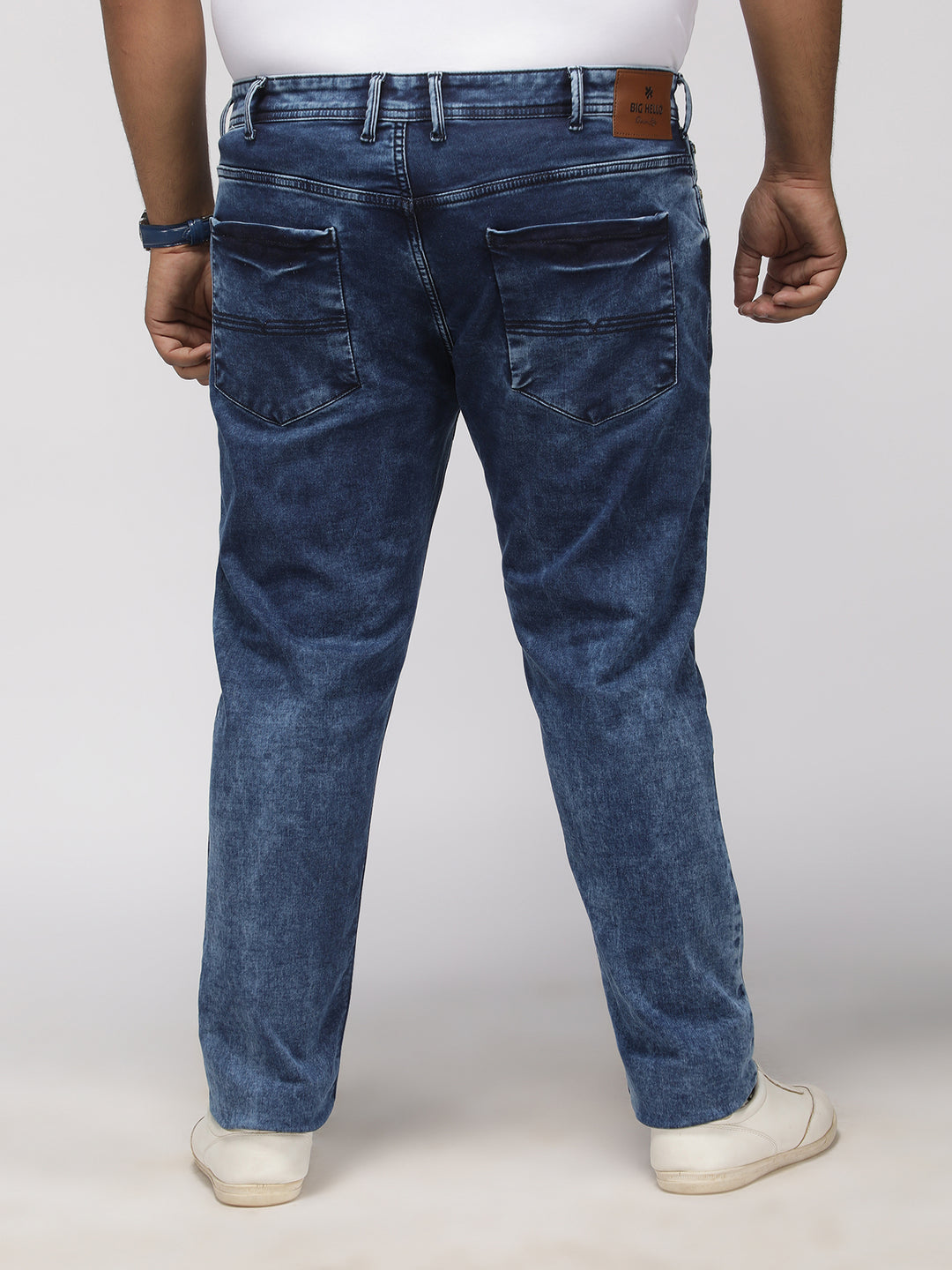 PLUS SIZE MEN’S STRETCHABLE KEVIN FIT JEANS – TRUE BLUE FROST WASH | XL-7XL