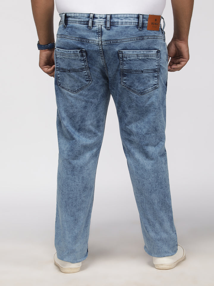 PLUS SIZE MEN’S STRETCHABLE ZACH FIT JEANS – FROSTED ACID WASH | XL-7XL