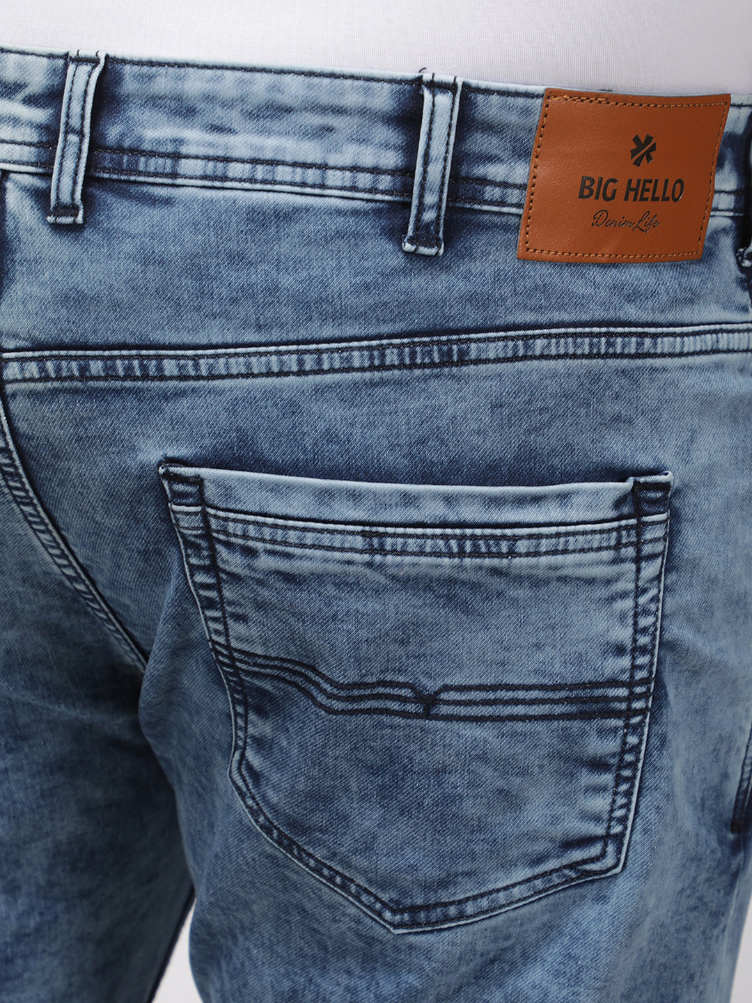 PLUS SIZE MEN’S STRETCHABLE ZACH FIT JEANS – FROSTED ACID WASH | XL-7XL