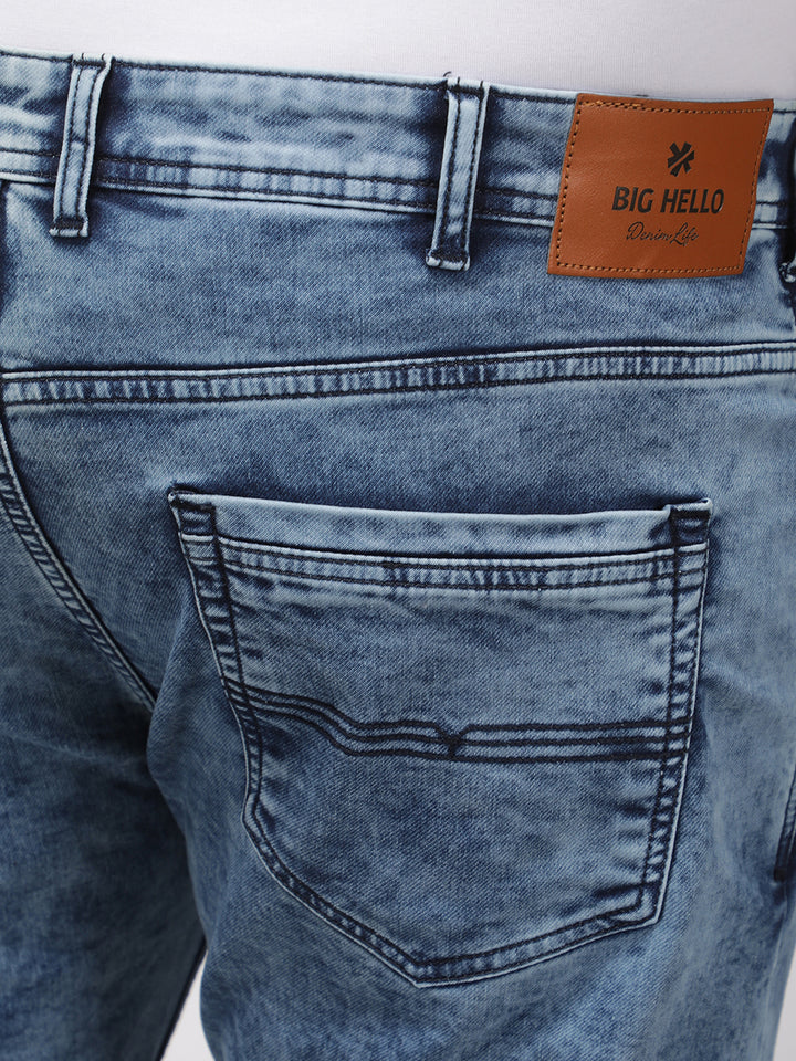 PLUS SIZE MEN’S STRETCHABLE ZACH FIT JEANS – FROSTED ACID WASH | XL-7XL