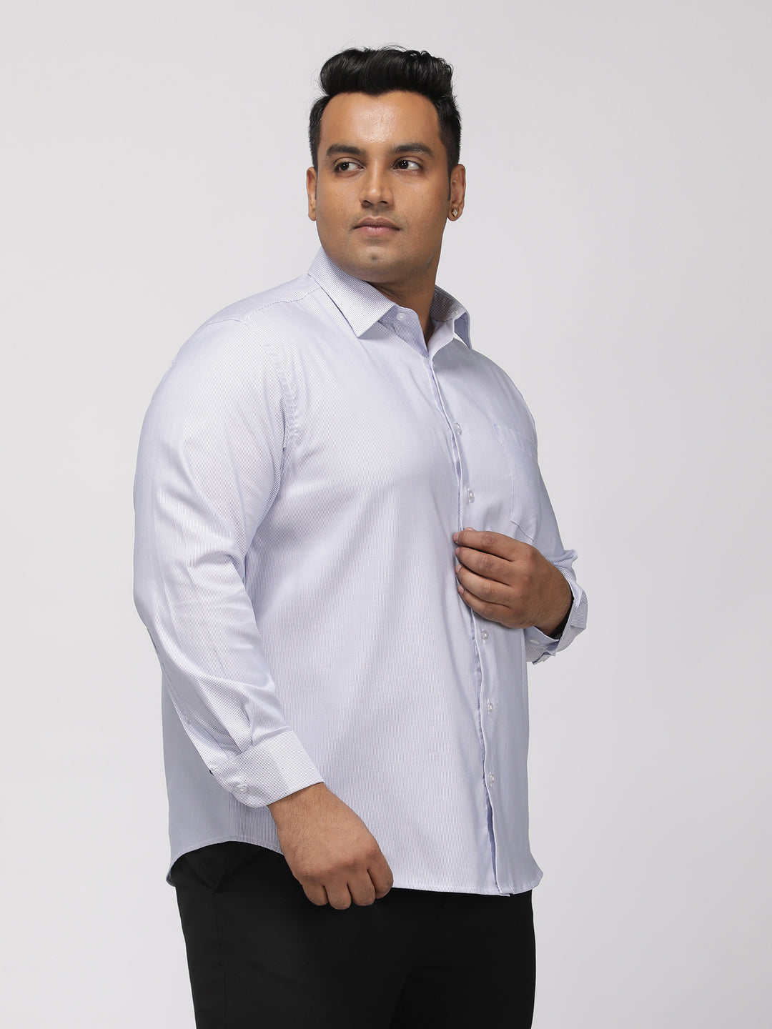 PLUS SIZE HALLMARK EASY CARE STRIPE SHIRT FOR MEN | XL-7XL