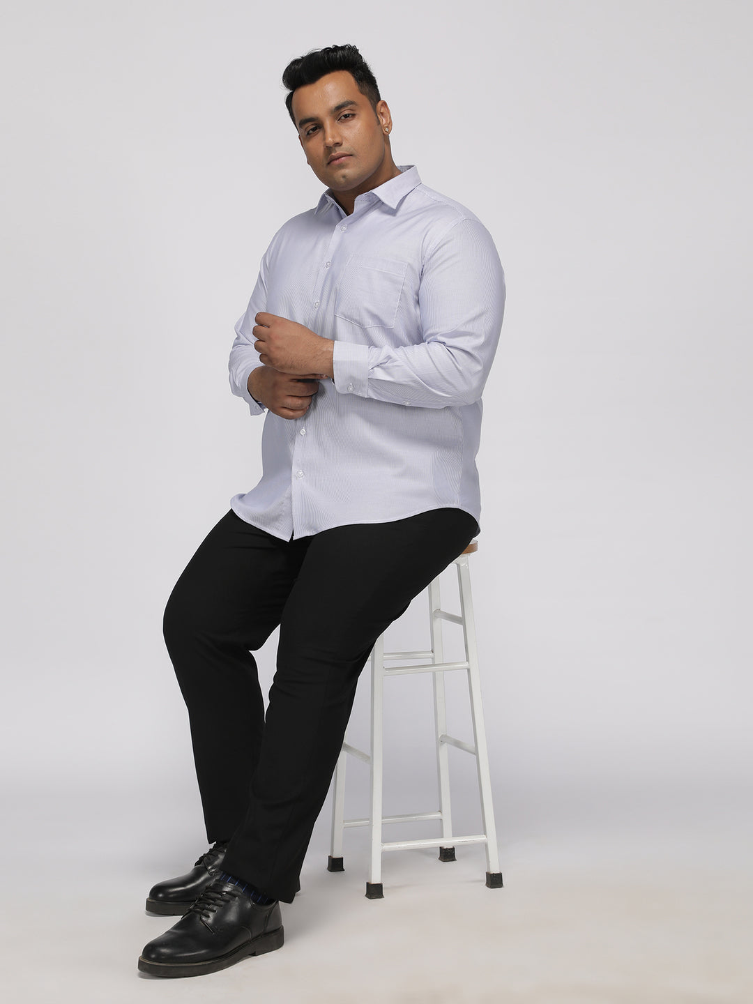 PLUS SIZE HALLMARK EASY CARE STRIPE SHIRT FOR MEN | XL-7XL